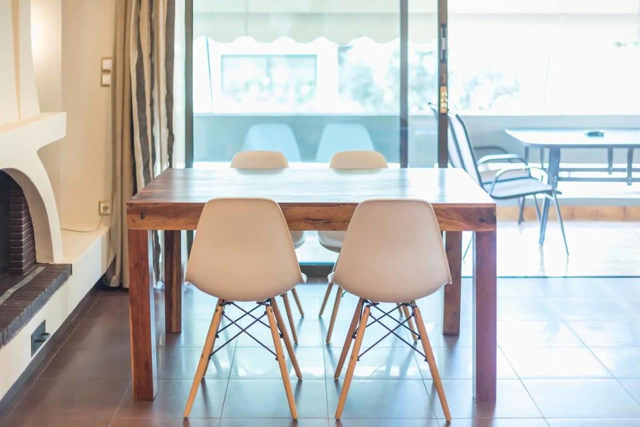 Glyfada Glass-Walled Designed Apt Athene Buitenkant foto