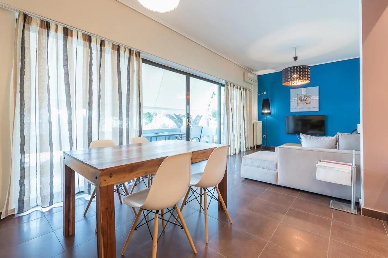 Glyfada Glass-Walled Designed Apt Athene Buitenkant foto