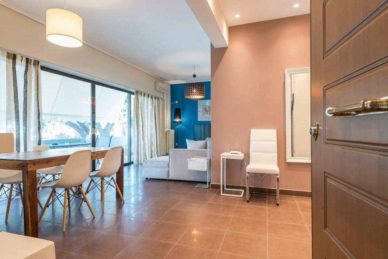 Glyfada Glass-Walled Designed Apt Athene Buitenkant foto
